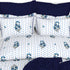 Christie 100% Cotton Striped Satin 220 TC King size Bed Linen Set with 4 Pillow Covers -1